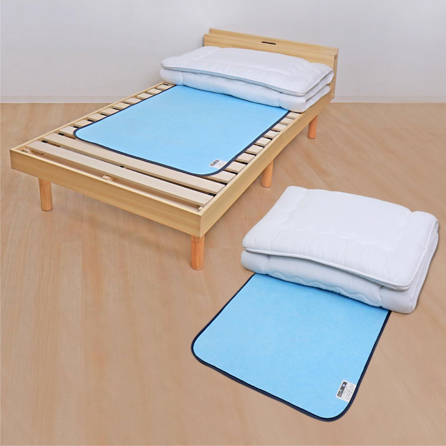 アストロ 抗菌防臭 除湿シート シングルサイズ用 2枚組 寝具用 強力吸湿マット 防ダニ 防カビ 結露防止 湿気取り 布団カラッと 汗や湿気を吸収して快適に睡眠 湿度センサー付き 614-98