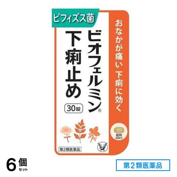 第２類医薬品 ビオフェルミン下痢止め 30錠 6個セット