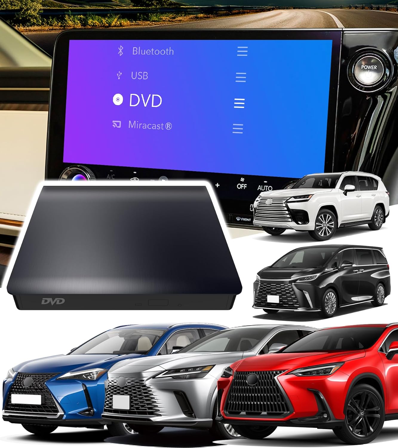 【レクサス用】 OMEGATECH 【国内正規品】 DVDプレーヤー CDプレーヤー ディスプレイオーディオ 車載DVDプレーヤー 車用CDプレーヤー カーオーディオ カーオーディオ