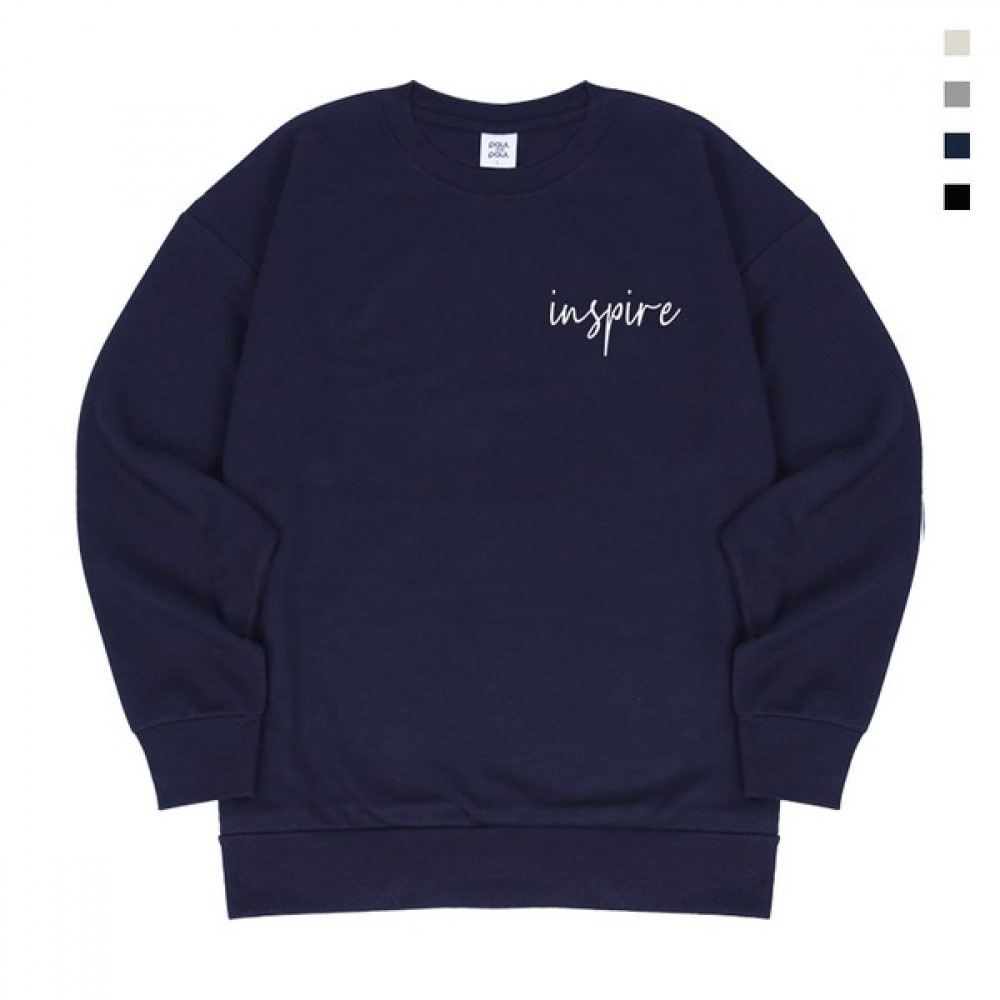 (Paul & Paul) インスパイアパリ起毛オーバーフィットユニセックススウェットシャツ