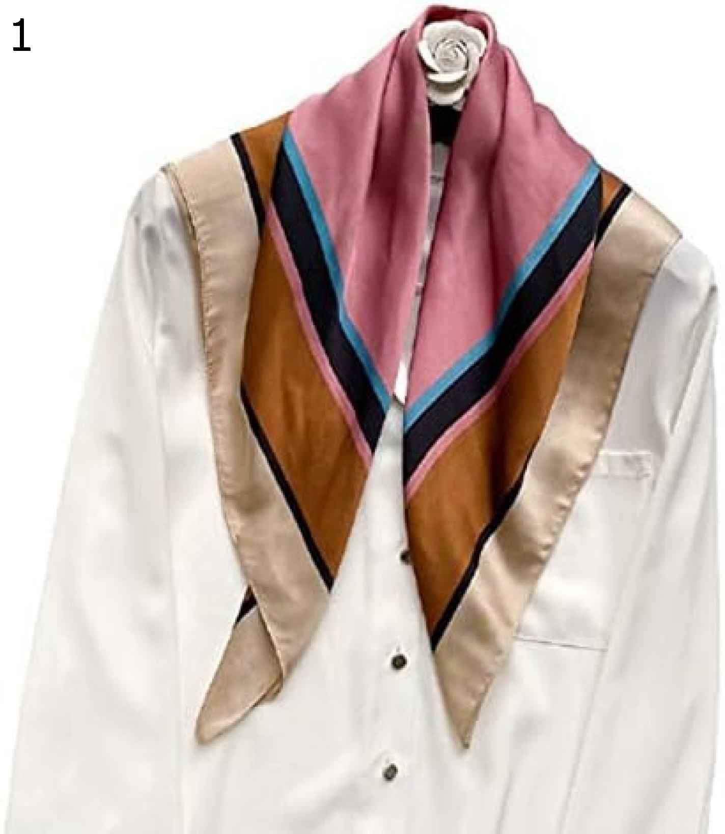 【20%OFFクーポン～】ネッカチーフ レディース 70*70cm 巻き方 手触り良い レトロ スクエアスカーフ 制服用 オフィス お洒落 頭飾り 髪の包帯 通勤用 シャンパン色 プレゼント ブラッ