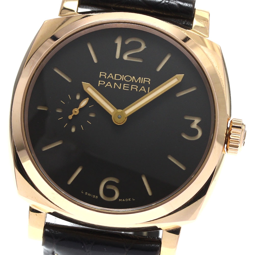パネライ PANERAI PAM00513 ラジオミール 1940 オロロッソ K18PG 手巻き メンズ 保証書付き_892488【中古】