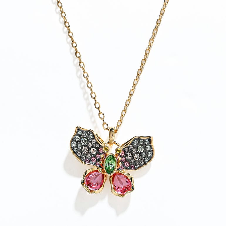 ネックレス ペンダント レディース Idyllia イディリア 蝶 蝶々 チョウ マルチカラー ゴールド 5709950 ジュエリー アクセサリー 女性