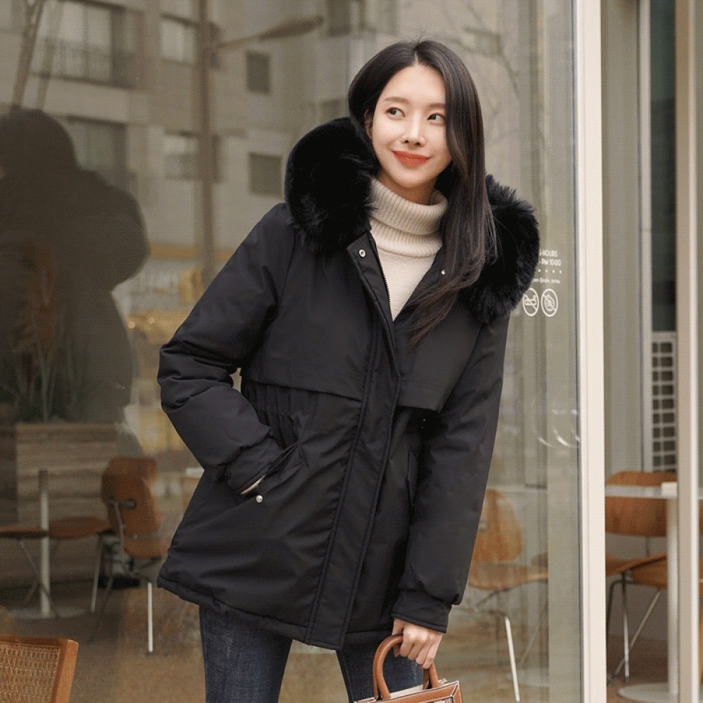 Click & Funny ドウェインミンクダックダウンフード付きパッド入りジャンパー 13,069円