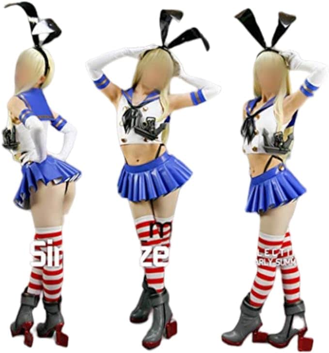 豪華修正版 コスプレ衣装艦隊これくしょん-艦これ-/島風/衣装+wig+靴 風 全セット