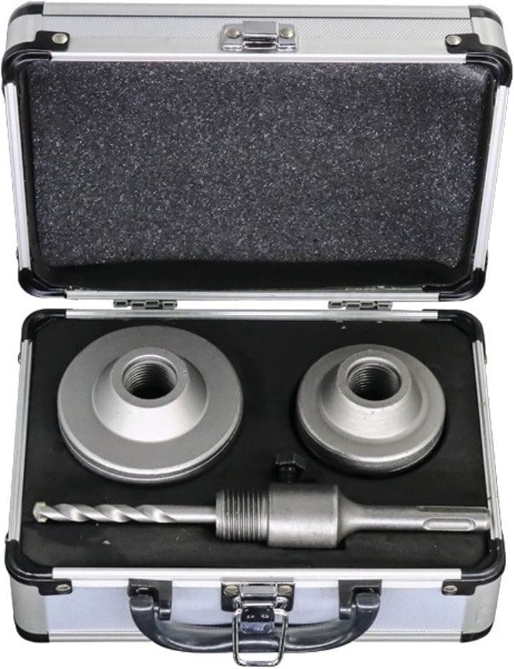 コンクリート ドリル sdsプラス ロング 有効長50mm超硬ｘ穴あけｘホルソーｘホールソーｘシャンクｘ110mmｘ延長棒(No997「ケース付き」 60mm・80mm)