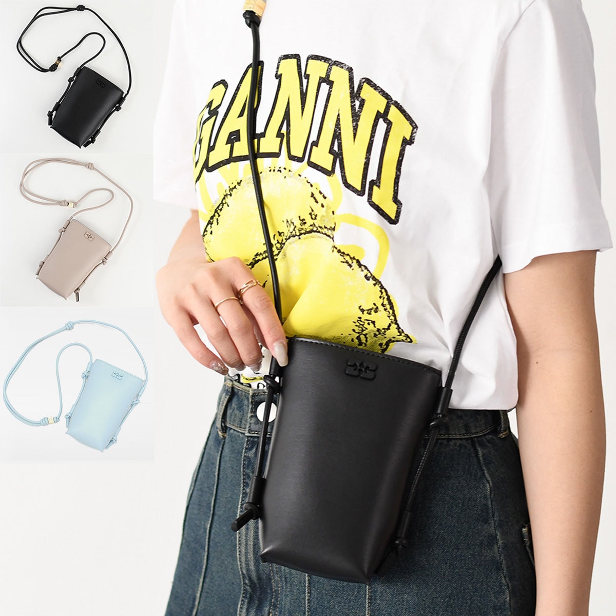 ショルダーバッグ バッグ BOU CROSSBODY BAG A5958 A5956 レディース ベージュ グレージュ ブラック