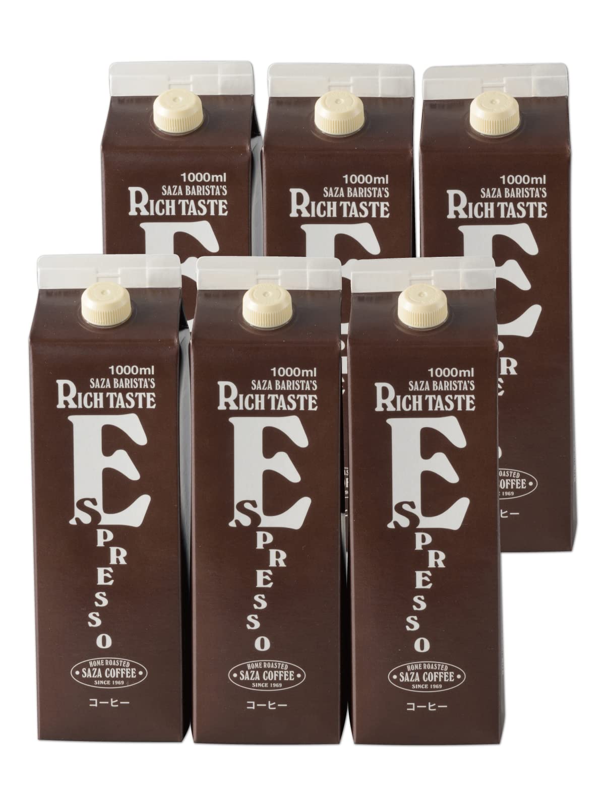 サザコーヒー アイスエスプレッソ コーヒー 無糖 ブラック 牛乳と合わせると 濃厚カフェオレにも 1000ml×６本 ダークロースト