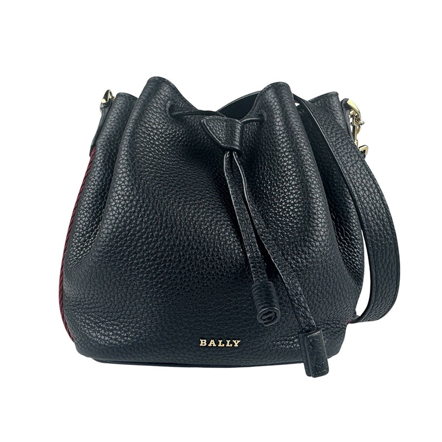 バリー BALLY ハンドバッグ ショルダーバッグ レザー ブラック ゴールド レディース z6713