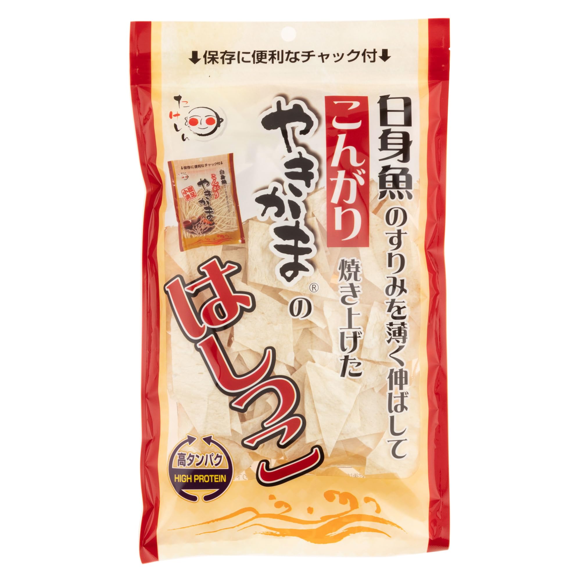 Takeshin(竹新) たけしん こんがりやきかまのはしっこ 白身魚のすり身を焼き上げたおつまみ・おやつ・ランダムカット・10袋入