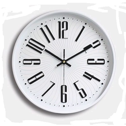 【美品】 INS柱時計現代簡約立体字個性的なアイデア円形壁時計寝室静音クオーツ時計12寸30CM 掛時計