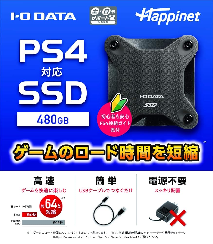 PS4対応 外付けSSD 480GB [PlayStation 4]