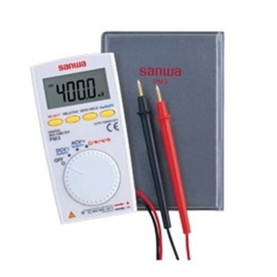 デジタルマルチメータ 弱電回路測定用計測器 ポケットタイプ 三和電気計器 PM-3（電流電圧計/チェッカー/測定器/電灯線/電池/コンデンサ容量測定/周波数）