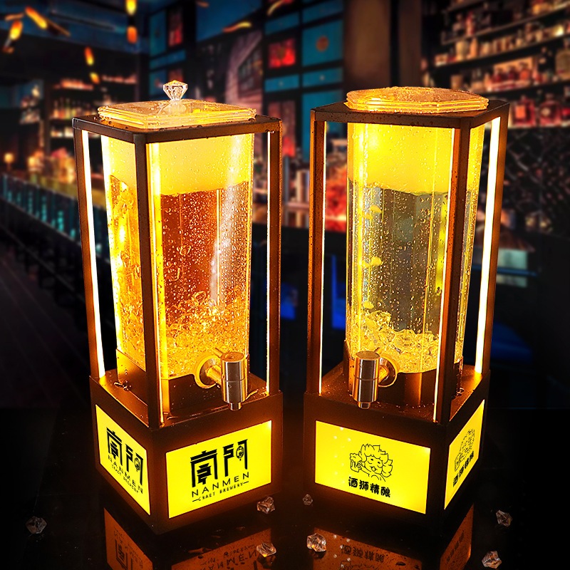 肥厚鉄フレーム明るい充電コークスバレルワンデバイスktvスペシャルビール3lカラフルなコマーシャルバージュースpot