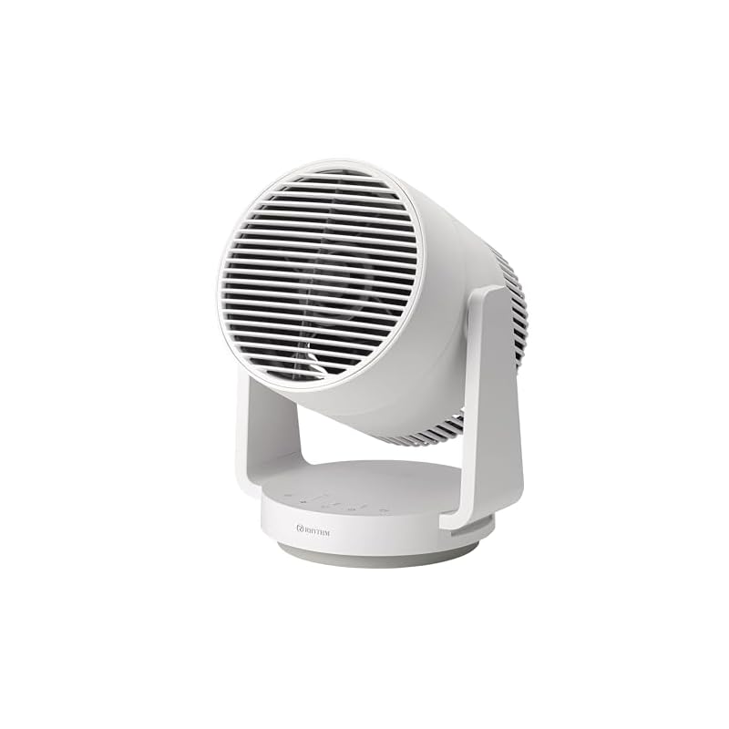 即納：リズム(RHYTHM) サーキュレーター [国内メーカー] 40畳 丸洗い できて お手入れ簡単 自動首振り 強力送風 衣類乾燥モード タイマー 付き [テレビ紹介商品] 2重反転ファン Sil
