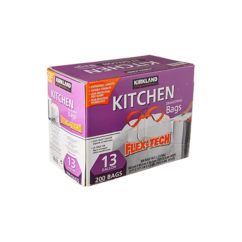 カークランドシグネチャー ひも付き ゴミ袋 49L x 200枚