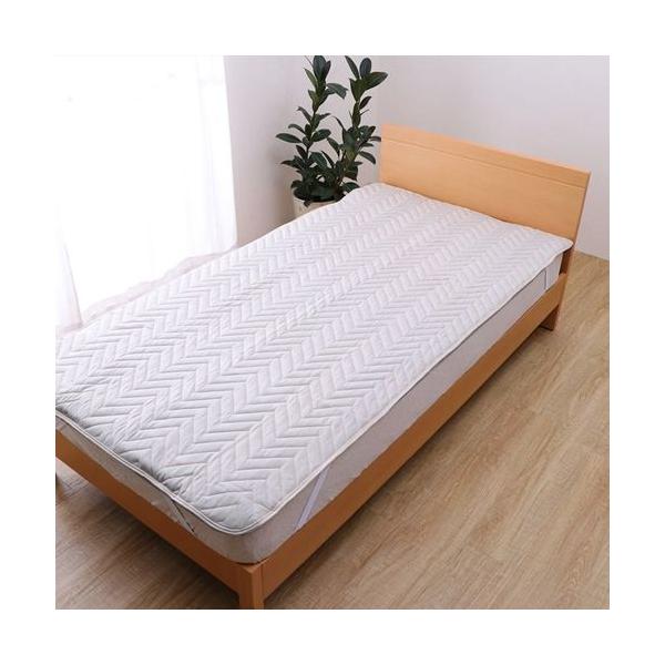 ベッドパッド シングル 敷パッド ポリエステル100％ 抗菌 防臭 抗アレル ふんわりなめらか 洗える 4か所 ゴムバンド付き 100200cm 春 夏 秋 イケヒコ ID002 5,314円
