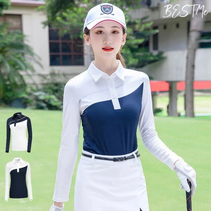 お安くレディース ゴルフウエア ゴルフシャツ ゴルフポロシャツ 長袖 動きやすい 伸縮素材 オールシーズン ゴルフトップス ゴルフウエア ゴルフ女子 S～XL
