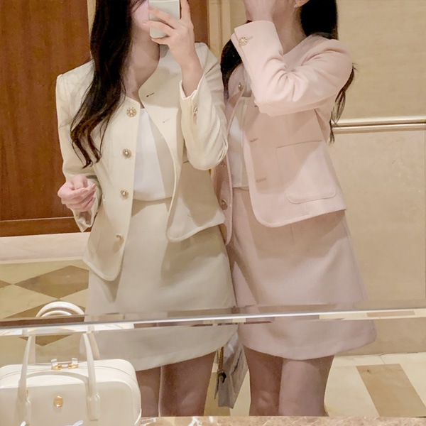 ツイードジャケットスカートセットアップ st2579