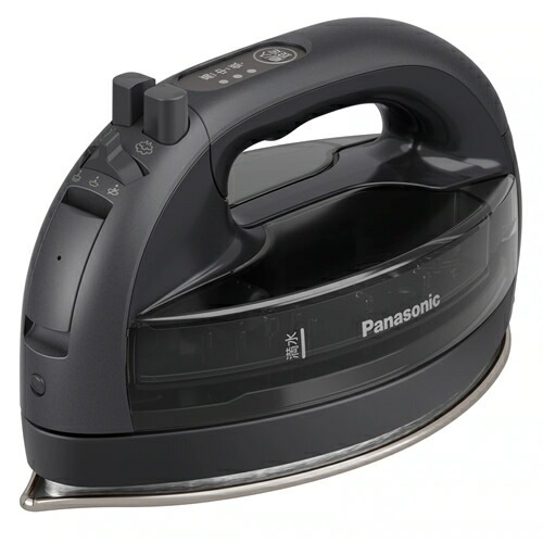 パナソニック【Panasonic】コードレススチームアイロン カームブラック Wヘッド形状 アイロンケース付き NI-WL710-K【160mLの大容量タンク】