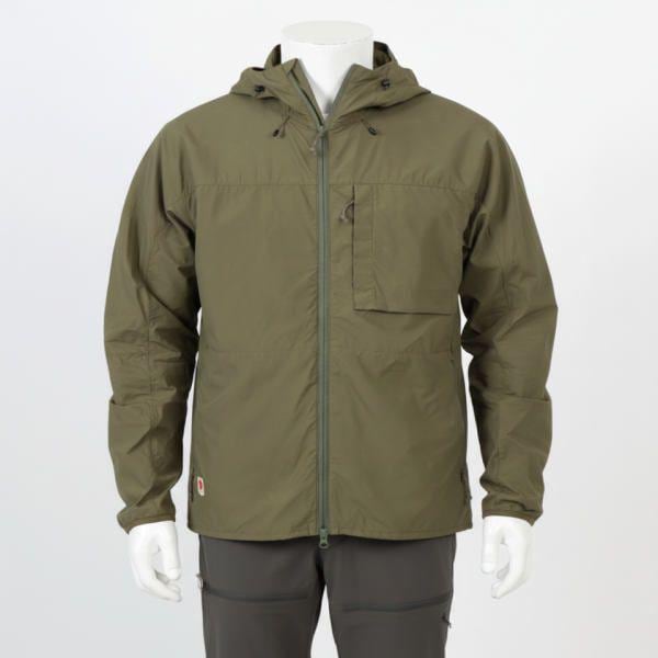 FJALLRAVEN製作 男性用ハイコーストウィンドジャケット グリーン 82606620 HIGH COAST WIND JACKET 824610