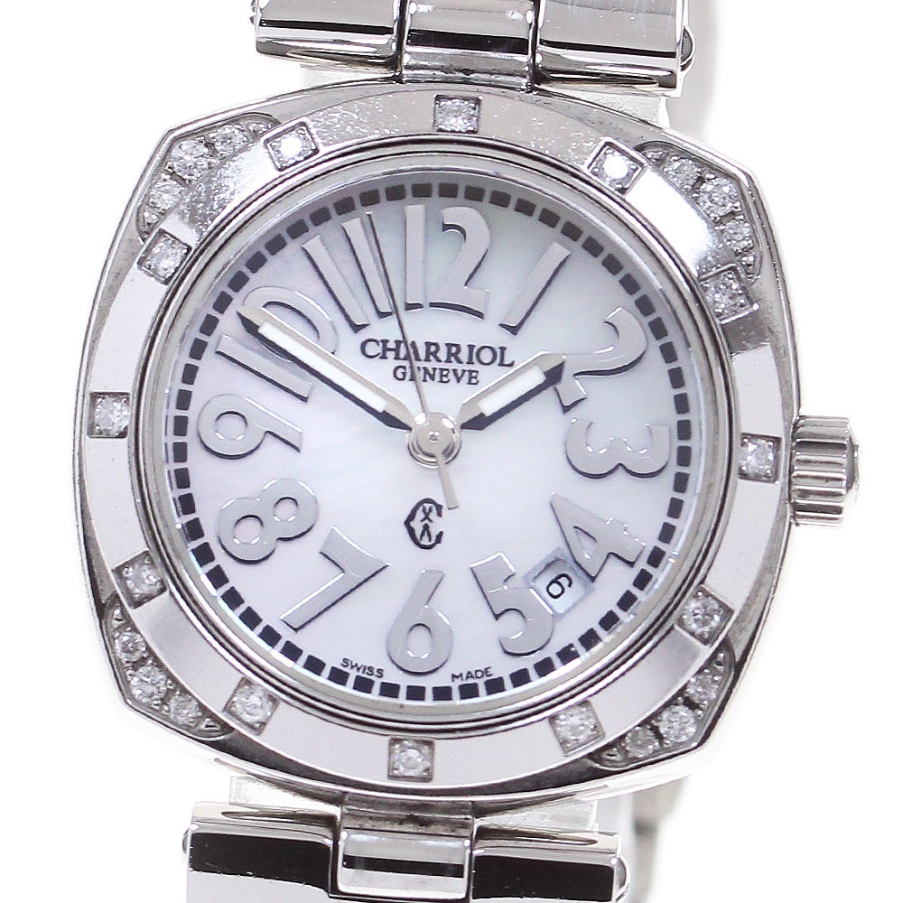 フィリップ・シャリオール PHILIPPE CHARRIOL ALEXS アレキサンダー 50th ダイヤベゼル クォーツ レディース _862887【中古】