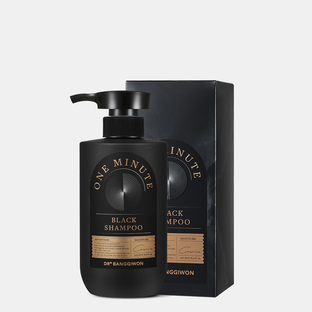ドクターバンギウォン1分ブラック染色シャンプー500ml+【頭皮ブラシ（カラー選択）プレゼント】