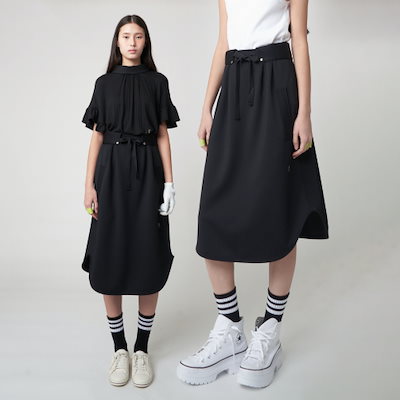 ATHPLATFORM デタッチャブルフラップベルトスカート_ブラック AW51SK01