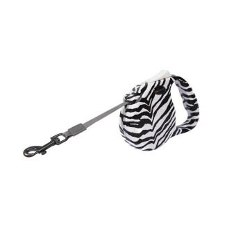 ルークラン ドッグネス 伸縮リード モダン M ゼブラ ペット用品