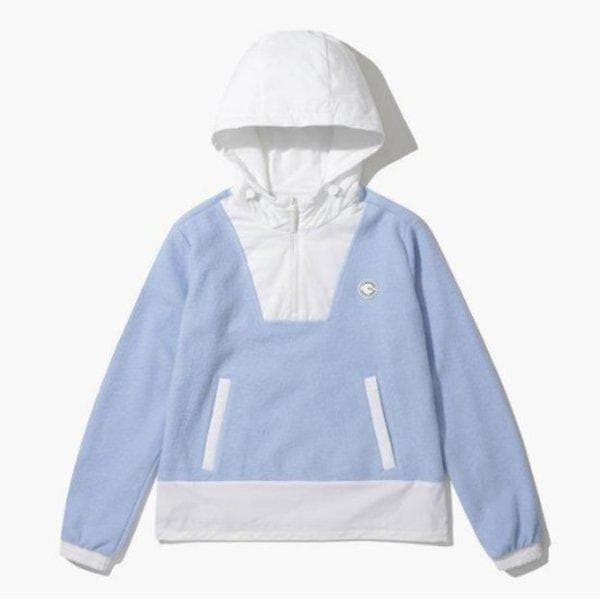 ゴルフTシャツ KQF GO422LRLN1-LBLU 女性用ウーブンハイブリッドフード付きTシャツ / LBLU