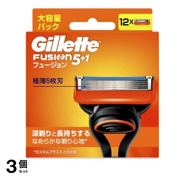 フュージョン5+1 マニュアル 替刃 12個入 3個セット