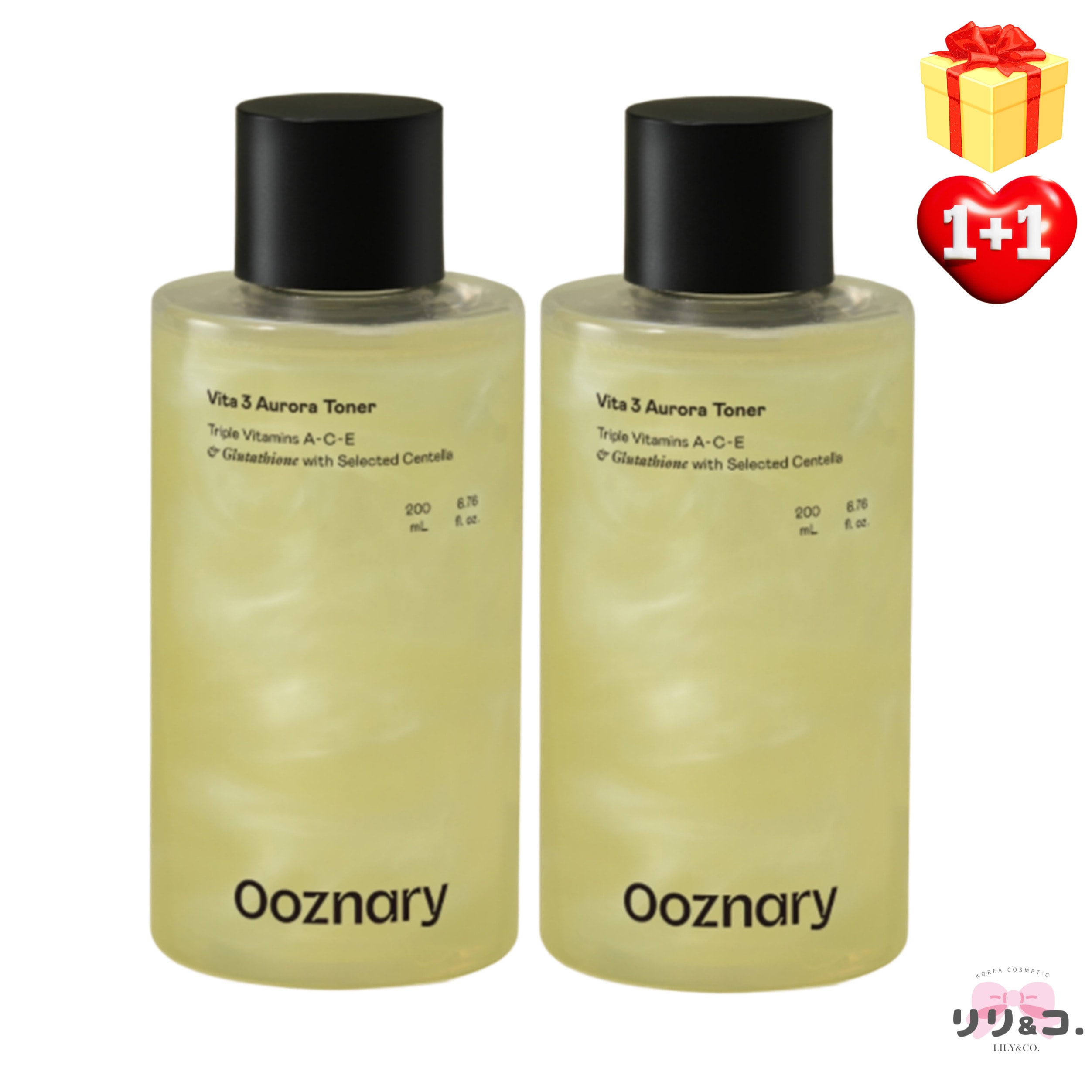 [韓国コスメ 1+1セット] ビタ3 ホワイトガン トナー 200ml＋200ml 計400ml 水分 保湿 鎮静ケア 乾燥 くすみ セラミド 透明感 導入美容液 スキン 化粧水 韓国コスメ 基礎化粧