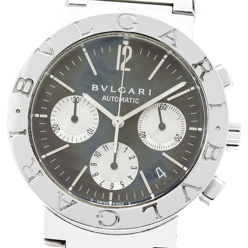 ブルガリ BVLGARI BB38SSCH ブルガリブルガリ デイト クロノグラフ 自動巻き メンズ _894065【中古】