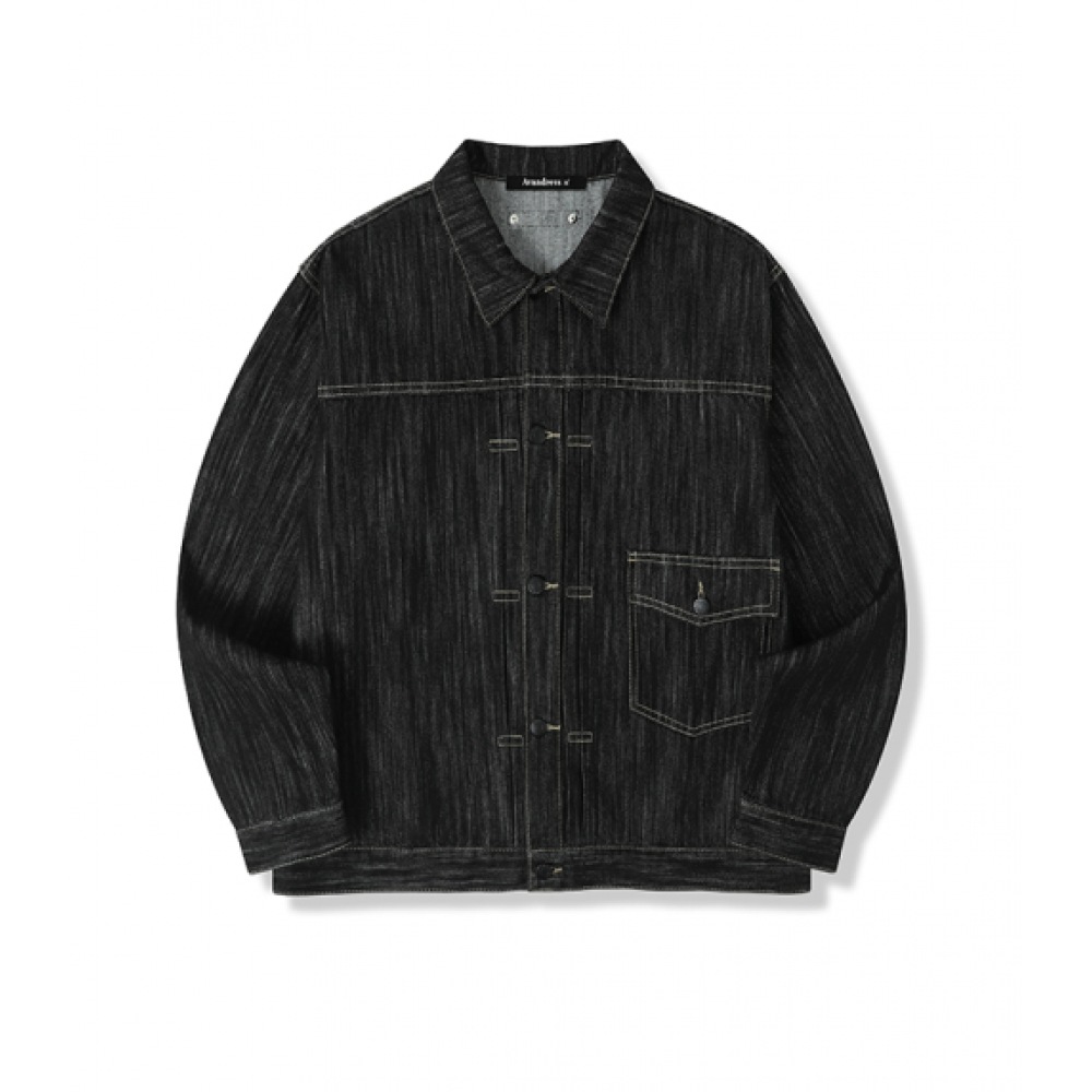 AVANDRESS ノーマルバックポケットノンフェードデニムジャケットブラック 11,592円