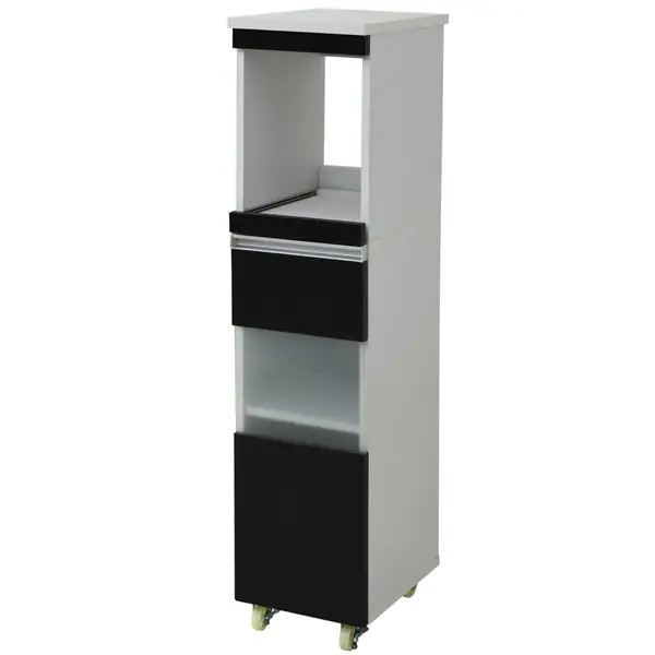 JKプラン キッチン 隙間収納 ラック 幅30 奥行39.5 高さ127 FKC-0003-WHDB ホワイト×ダークブラウン