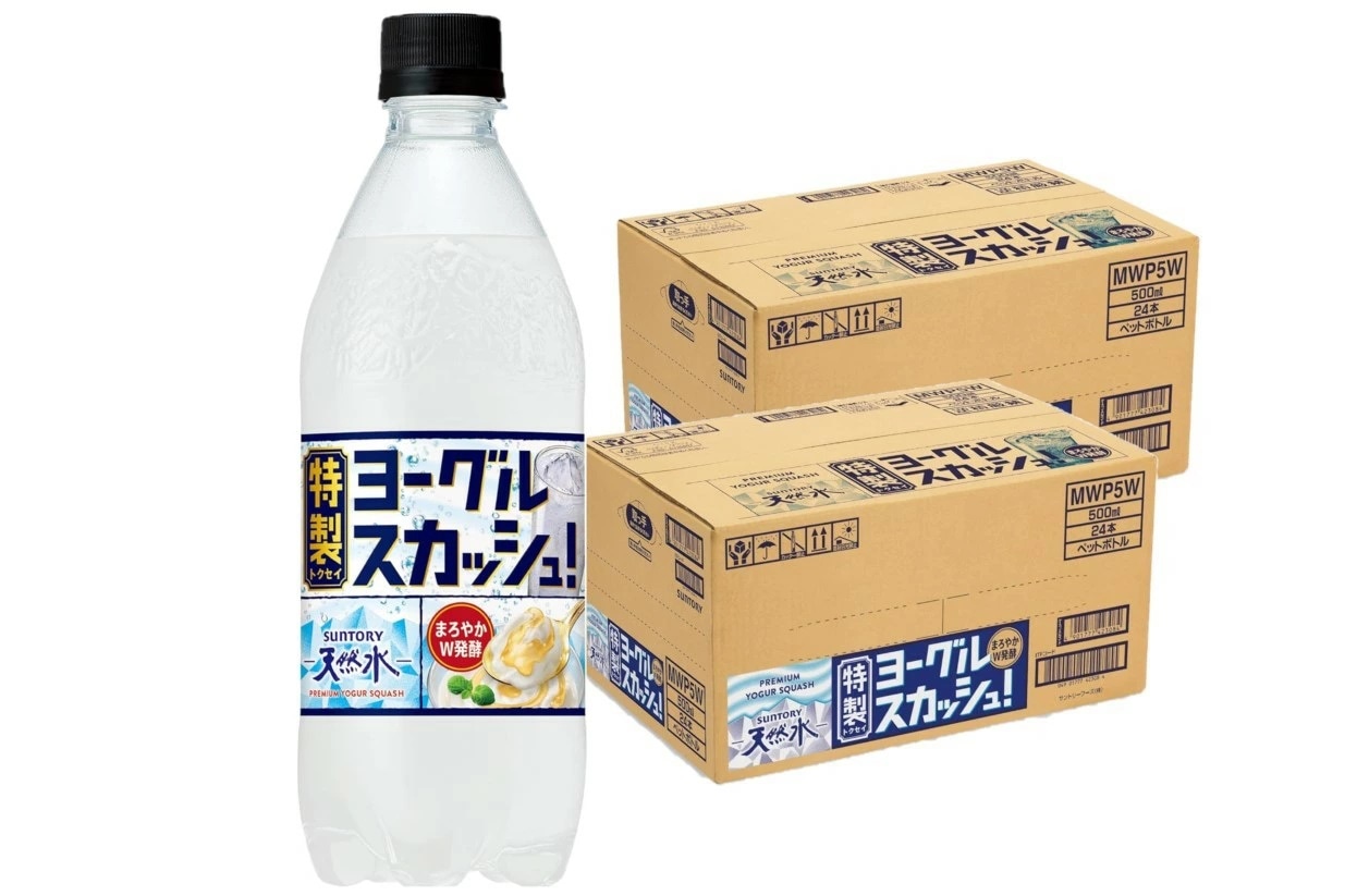 【送料無料】サントリー 天然水特製ヨーグルスカッシュ 500ml×2ケース/48本