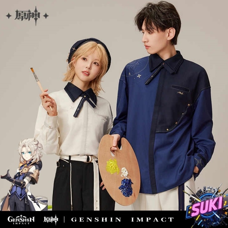 「シャツ」【プロ品質を極める!】原神 グッズ / アルベド インプレッションシリーズ / Genshin Impact Albedo 阿贝多 げんしん コスプレ 2