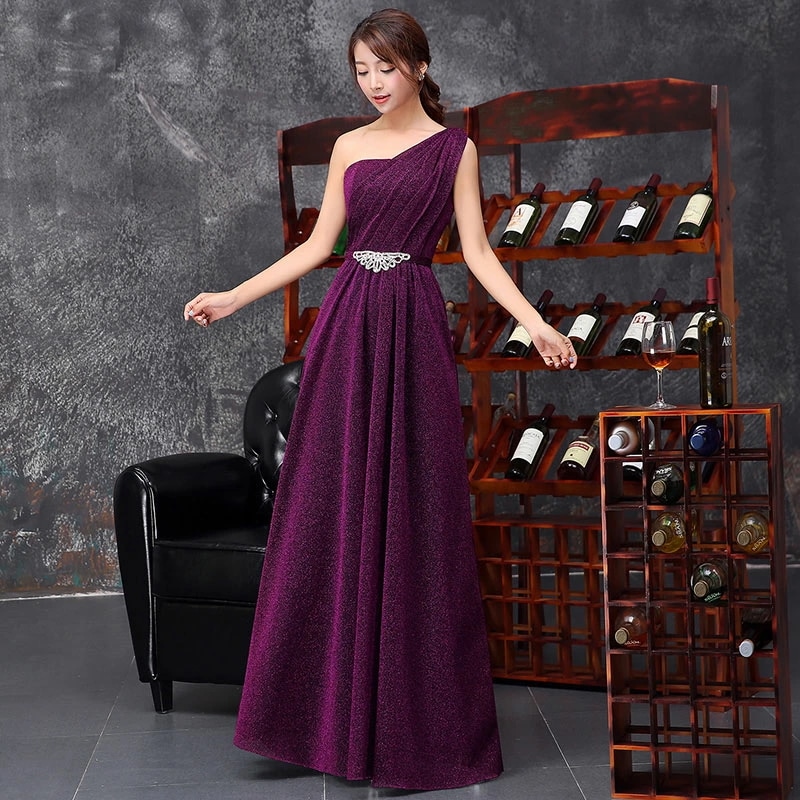 ウェディングドレス ウエディングドレス レッド グレー パープル カラードレス ロングドレス ワンショルダー 演奏会 発表会ドレス コンサート コンクール 舞台ドレス コーラス 演出服 オーケストラ