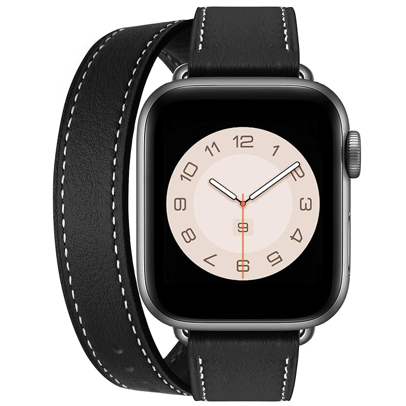 コンパチブル アップルウォッチ バンド コンパチブル apple watch バンド レディース レザー 本革 2重巻き 細い iWatch Ultra2/Ultra Series 9/8/7/6/5