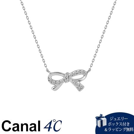 4cc520507 カナルヨンドシー Canal 4℃ カナル4℃ ネックレス シルバー リボン キュービックジルコニア レディース ブランド 正規品 新品 ギフト プレゼント 人気 おすすめ 誕生日