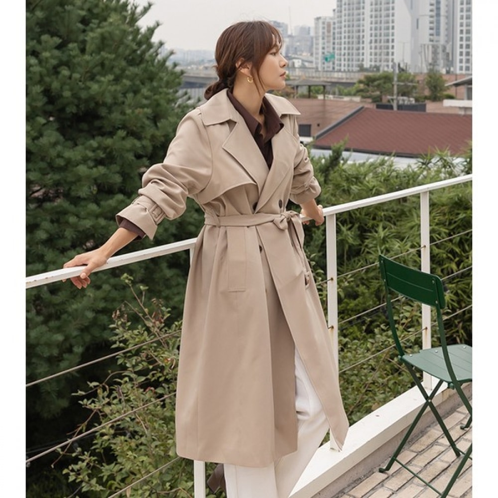 [Elysia] スイングウィングカラーダブルロングBBYコート