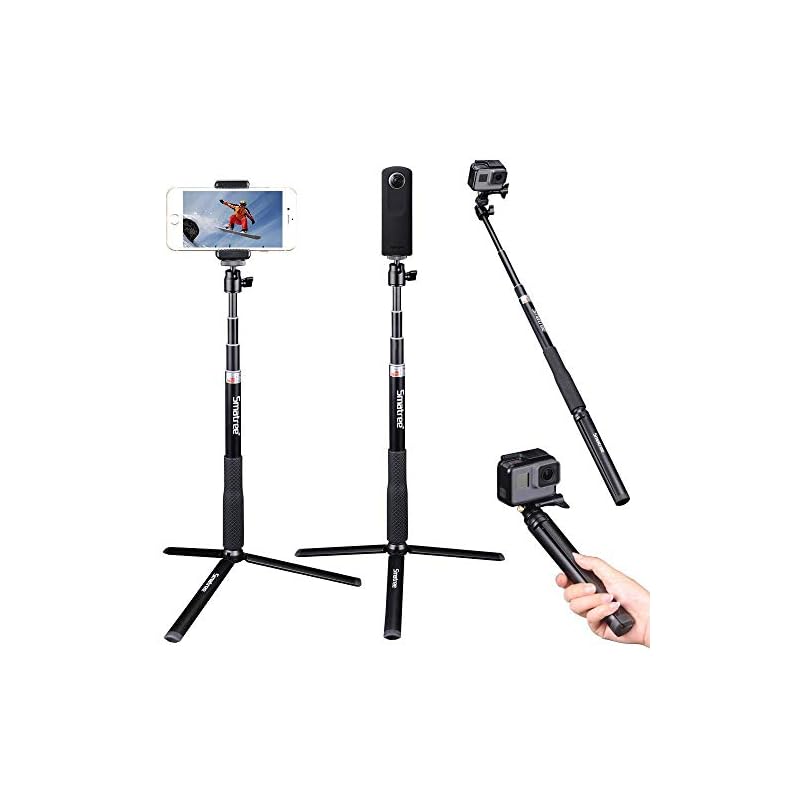 Smatree 【合金製伸縮式自撮り棒 三脚スタンド付き】 GoPro Hero11/10/9/MAX/Hero8/7/5/4/3DJI Osmo Action3/2Crosstour CT950