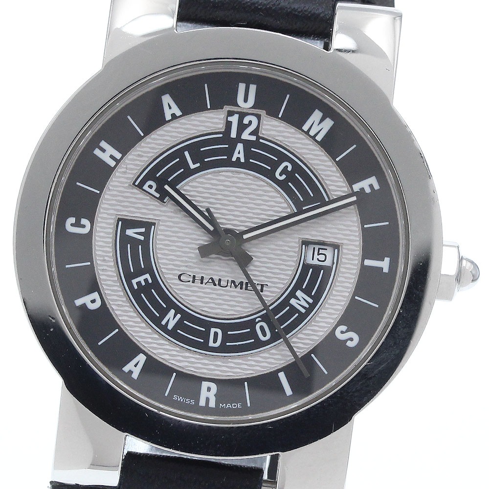 ショーメ Chaumet プレイス ヴァンドーム デイト クォーツ メンズ _935303【中古】