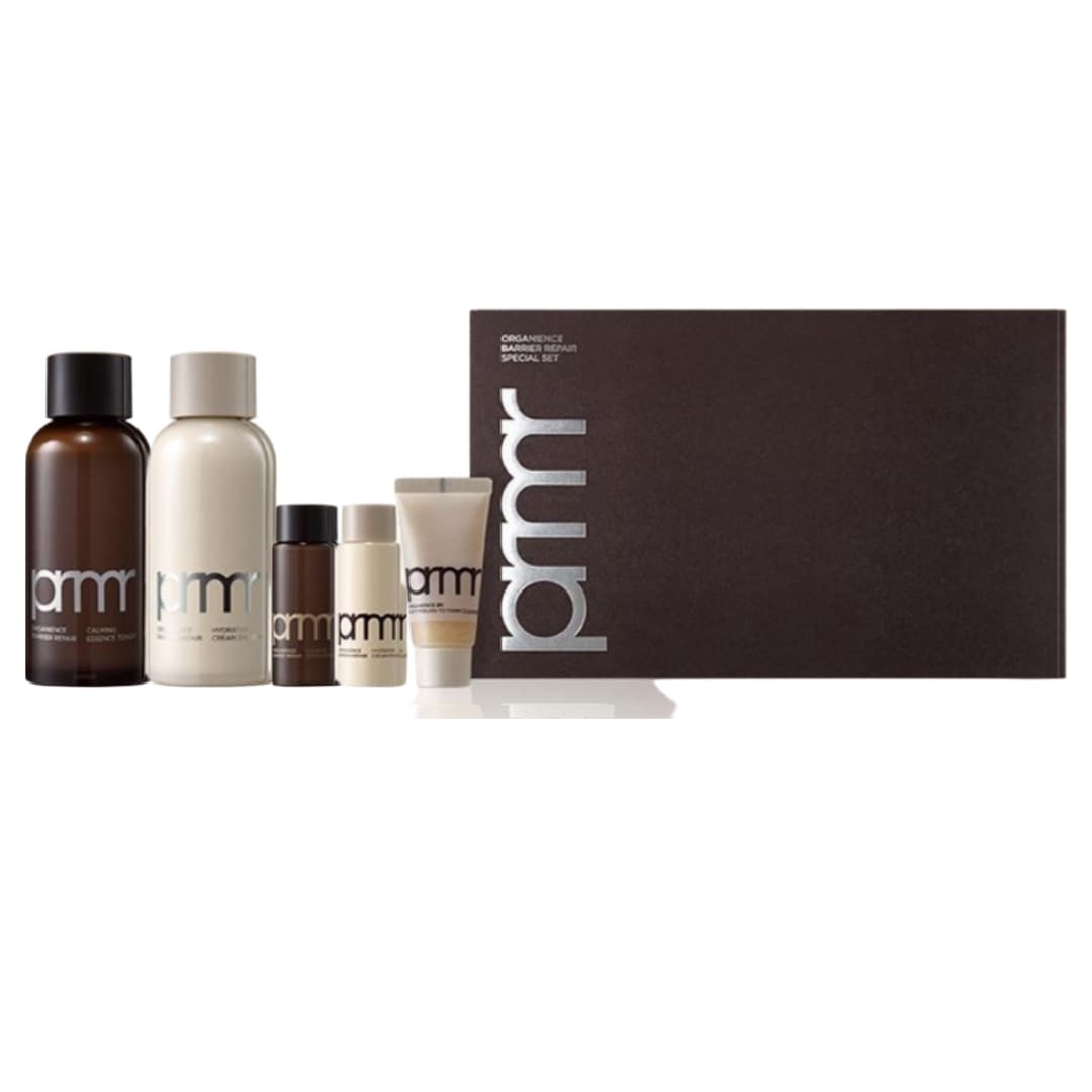 【韓国化粧品】 オーガニエンス バリア リペア 2種 企画 セット (エッセンス160+30エマルジョン160+30クレンザー30化粧用コットン)