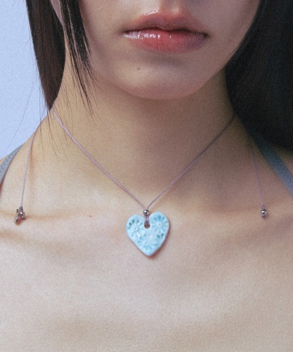 NFF CERAMIC GARDEN NECKLACE LILAC セラミックガーデンネックレス ライラック 韓国アクセサリー ネックレス レディース