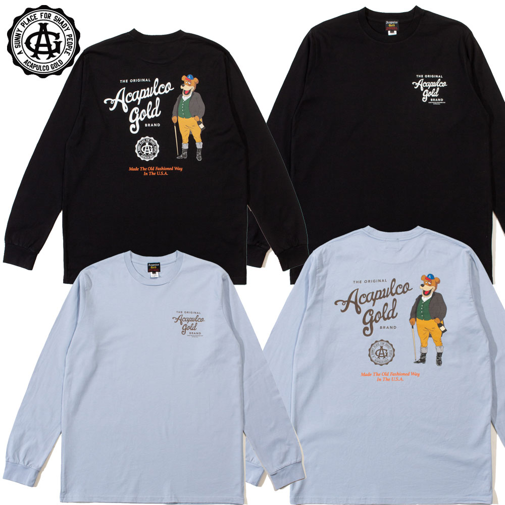 【Acapulco Gold/アカプルコゴールド】Tシャツ 長袖 ロングスリーブ ロンT/PARTY BEAR LS TEE AG SP24-04ストリート スケーター メンズファッション 8,422円