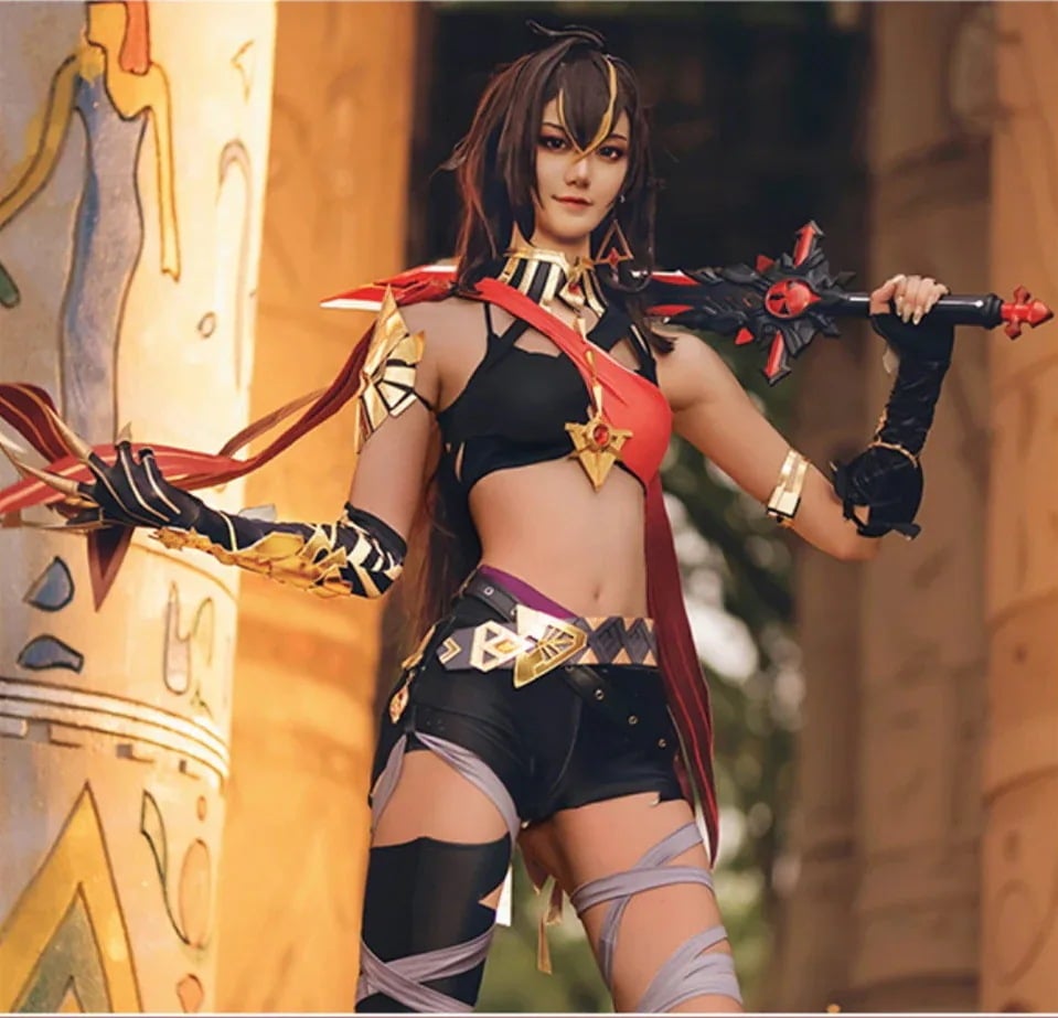 原神 げんしん Genshin Dehya ディーヤ ヤ コスプレ衣装 コスチューム ハロウィン 変装 仮装期間限定30％