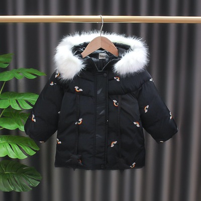 秋冬子供服中綿コート女の子ロング 韓国防寒 ジャケットアウターファーコート暖かいかわいいキッズ