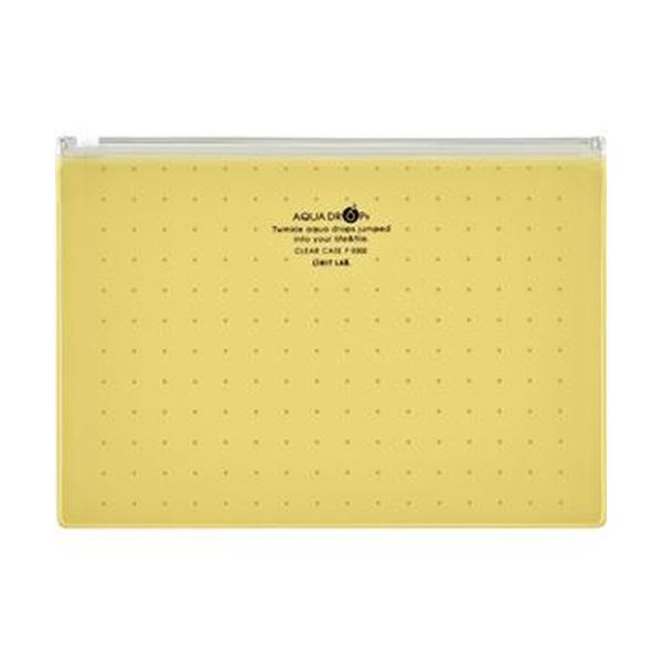 （まとめ）リヒトラブ AQUA DROPsクリヤーケース A5ヨコ 黄 F-5302-5 1枚(×50セット)