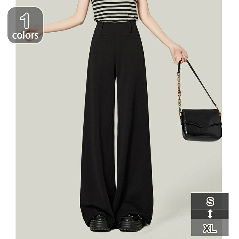 ロングパンツ ワイド スラックスパンツ レディース ボトムス パンツ スラックス ワイドパンツ ロング丈 ストレートパンツ カジュアル シンプル 大人 オフィス お出かけ 着回し ファッション